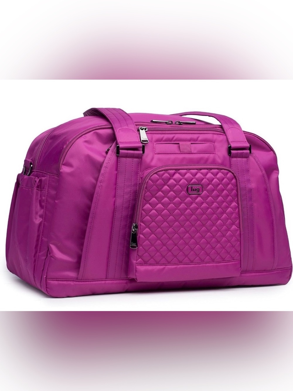 lug like new - propeller Quilted Travel Weekender Duffel Bag - Orchid Pink